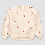 Gymnast Print On Birch Long-Sleeve Top