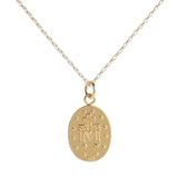 Girls First Communion Gold Plated Miraculous Medal Necklace