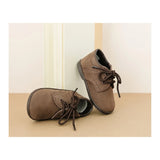 James Boy's Nubuck Leather Lace Up Shoe (Baby) - Nubuck Brown
