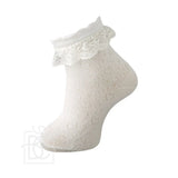 Fine Openwork Scottish Yarn Socks with Lace - Several Colors