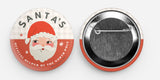 Santa's Helper Retro Christmas Style Button Pin