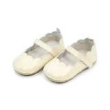 Mimi Girls Scalloped Mary Jane Crib Shoe (Infant) - Oyster