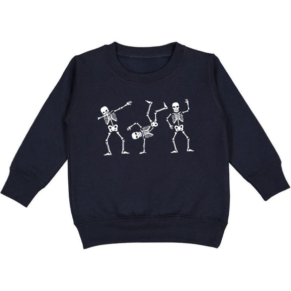 Silly Skelly Glow In The Dark Halloween Sweatshirt - Baby Boy