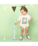 Dad's Golf Buddy Short Sleeve Romper - Natural