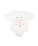 Daddy's Girl Golf Icon Short Sleeve Romper - White