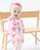 Vintage Pink Roses - 2 Way Zipper Romper