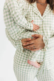 Green Gingham Zipper Romper