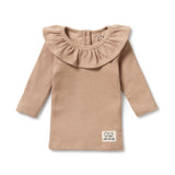 Organic Ruffle Top - Fawn