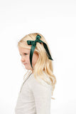 Satin Bow Evergreen Sash Clip - Small / Alligator Clip