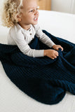 Chenille Blanket - Navy