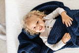 Chenille Blanket - Navy