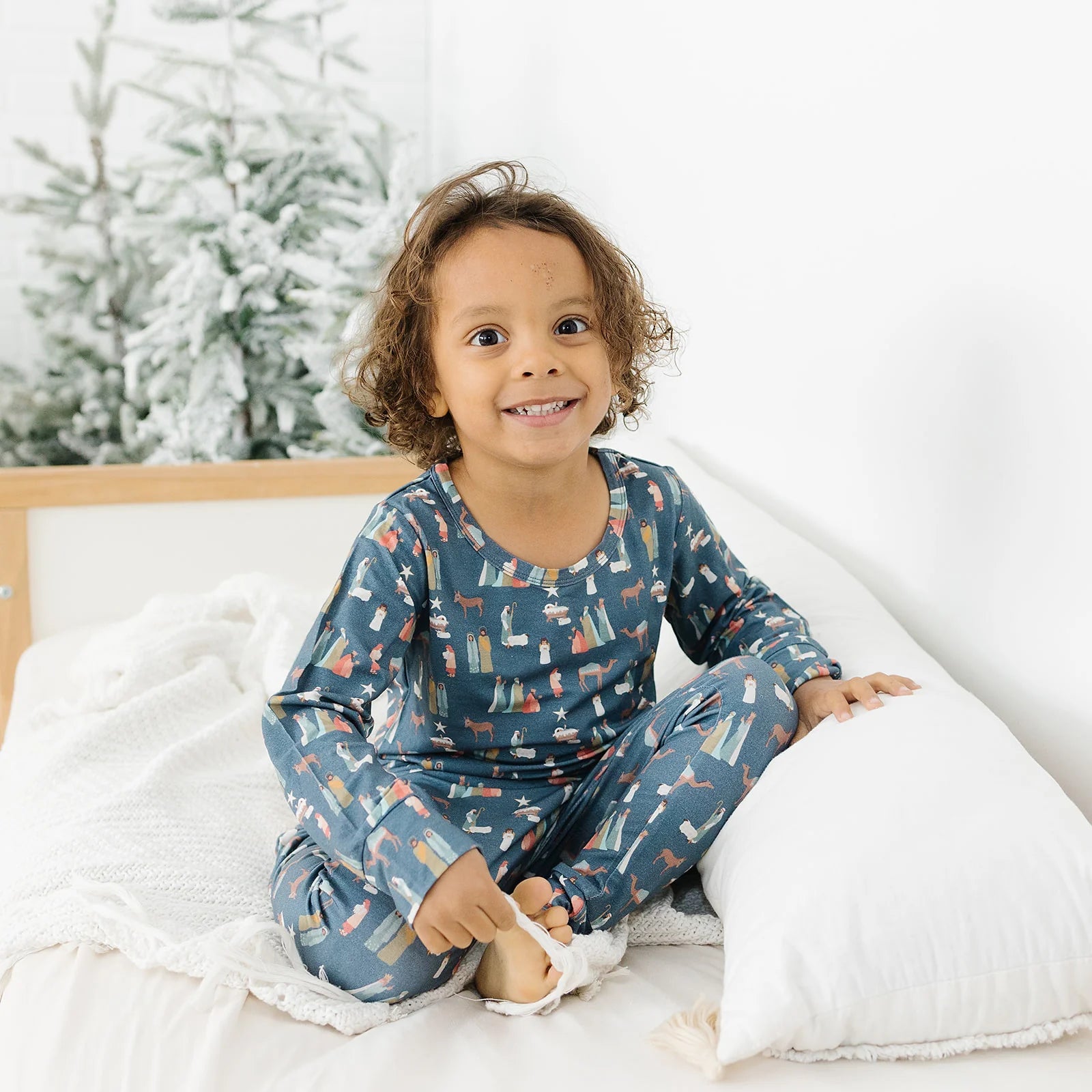 Silent Night Modal Long Sleeve Pajama Set - Navy – Hooray