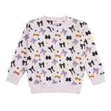 Lavender Spooky Bows Halloween Sweatshirt - Baby Girl