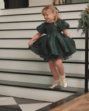 Sofia Dress - Green Shimmer