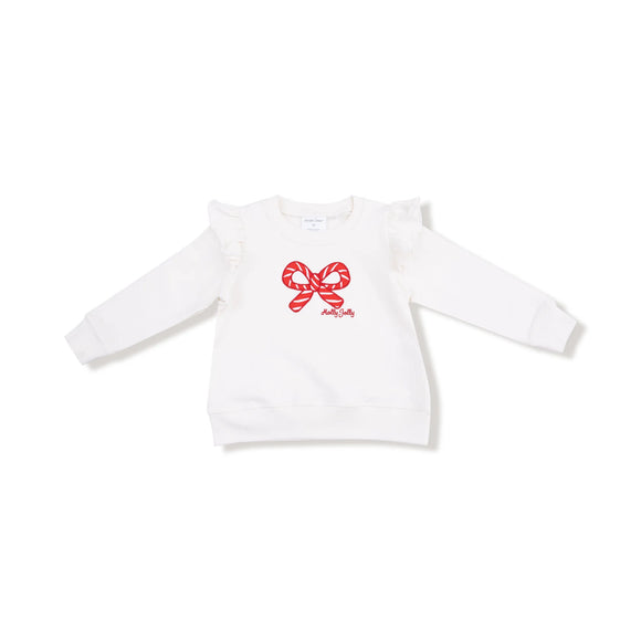 Candy Canes Ruffle Sweatshirt - Baby