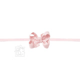 1/4" NYLON PANTYHOSE HEADBAND W/SIGNATURE GROSGRAIN BOW: MANDARINE ORANGE / 5.5" Huge