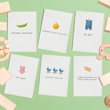 Welcome, sweet pea new baby greeting card