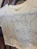 Rhinestones Dolman Top - Snow White