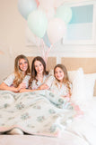 Cabana Floral Patchwork Collection Plush Cozy Throw Blanket