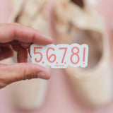 5, 6, 7, 8 Dance Decal Sticker