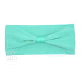 WIDE PANTYHOSE ADD-A-BOW HEADBAND: OATMEAL / 3+ Months