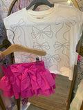 Rhinestones Dolman Top - Snow White