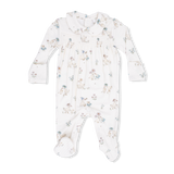 Flower Ducklings - Smocked Peter Pan Snap Footie