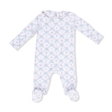 Golf Trellis Pink - Smocked Peter Pan Snap Footie