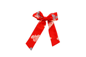 Longtail Bow - Red Floral