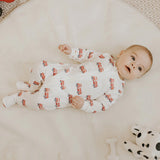 Fire Truck Print on Off-White Sleeper