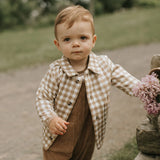 Light Taupe Gingham Jacket