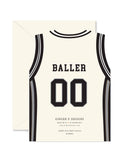 All-Star Basketball Jersey Birthday die-cut Greeting Card