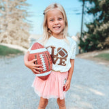 Football Love Patch Short Sleeve T-Shirt