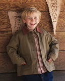 Collared Long Sleeve Shirt Brick Check, Baby