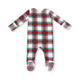 Holiday Plaid 2-Way Zipper Footie