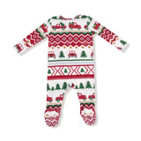 Red Truck Fair Isle 2-Way Zipper Footie
