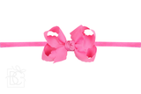 Large Scalloped Bow on Headband - Lots of Colors!