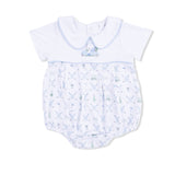 Golf Trellis Blue - Classic Box Pleat Bubble