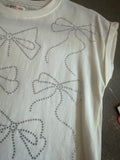 Rhinestones Dolman Top - Snow White