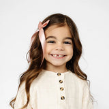 Satin Bow - French Pink Sash Clip - Small