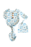 Newborn Baby Knot Gown & Hat Set - Little Bro
