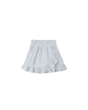 Wrap Ruffle Skirt - Heathered Light Blue