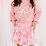 Bow Yarn Knit Sweater -