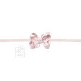 1/4" NYLON PANTYHOSE HEADBAND W/SIGNATURE GROSGRAIN BOW: ORANGE / 5.5" Huge