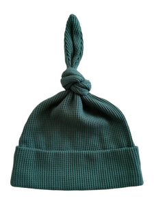 Organic Waffle Knot Beanie - Spruce