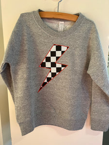 Check Bolt Grey Sweatshirt