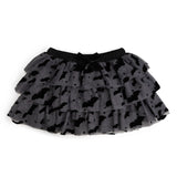 Flocked Bats Halloween Bow Tiered Tutu - Baby Girl