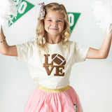 Football Love Patch Short Sleeve T-Shirt