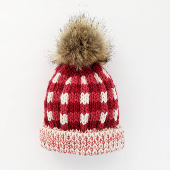Pom Pom Beanie - Festive Buffalo
