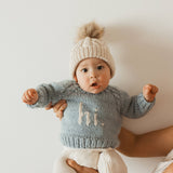 Pom Pom Beanie - Natural